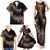 New Zealand Family Matching Tank Maxi Dress and Hawaiian Shirt Aotearoa Silver Fern Mixed Papua Shell Red Vibe LT9 - Polynesian Pride