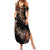 New Zealand Summer Maxi Dress Aotearoa Silver Fern Mixed Papua Shell Red Vibe LT9 Women Red - Polynesian Pride