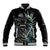 New Zealand Rugby Baseball Jacket NZ Black Fern Champions History With Papua Shell LT9 Unisex Black - Polynesian Pride