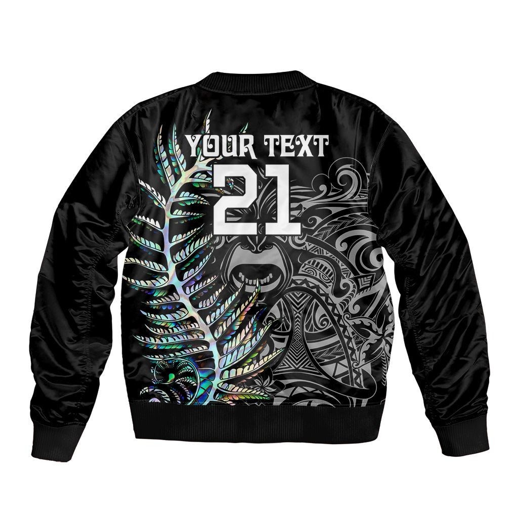 Custom New Zealand Rugby Bomber Jacket NZ Black Fern Champions History With Papua Shell LT9 - Polynesian Pride