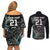 Custom New Zealand Rugby Couples Matching Off Shoulder Short Dress and Long Sleeve Button Shirt NZ Black Fern Champions History With Papua Shell LT9 - Polynesian Pride