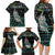 Personalised New Zealand Christmas Family Matching Long Sleeve Bodycon Dress and Hawaiian Shirt Maori Fern Manaia Meri Kirihimete with Papaua Shell LT9 - Polynesian Pride