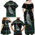 Personalised New Zealand Christmas Family Matching Off Shoulder Maxi Dress and Hawaiian Shirt Maori Fern Manaia Meri Kirihimete with Papaua Shell LT9 - Polynesian Pride