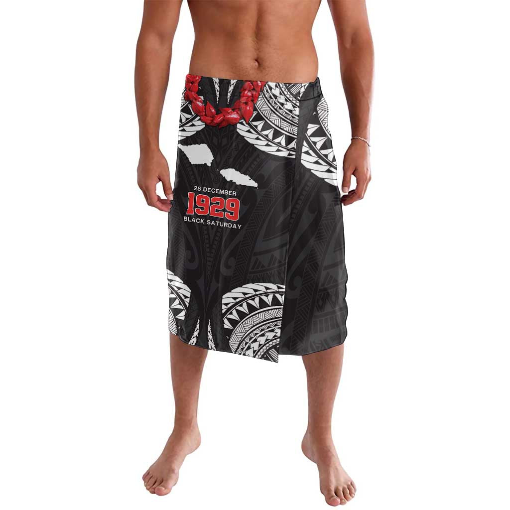 Samoa Black Saturday Lavalava Samoa mo Samoa with Black Ula Fala LT9 Black - Polynesian Pride