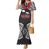 Samoa Black Saturday Mermaid Dress Samoa mo Samoa with Black Ula Fala LT9 Women Black - Polynesian Pride