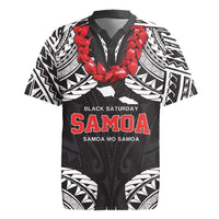 Samoa Black Saturday Rugby Jersey Samoa mo Samoa with Black Ula Fala LT9 Black - Polynesian Pride