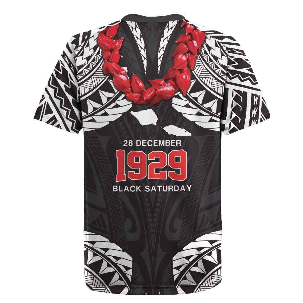 Samoa Black Saturday Rugby Jersey Samoa mo Samoa with Black Ula Fala LT9 - Polynesian Pride