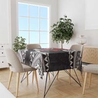 Samoa Black Saturday Tablecloth Samoa mo Samoa with Black Ula Fala LT9 - Polynesian Pride