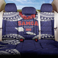Samoa Black Saturday Back Car Seat Cover Samoa mo Samoa with Blue Ula Fala LT9 One Size Blue - Polynesian Pride