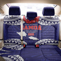 Samoa Black Saturday Back Car Seat Cover Samoa mo Samoa with Blue Ula Fala LT9 - Polynesian Pride