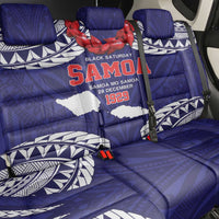 Samoa Black Saturday Back Car Seat Cover Samoa mo Samoa with Blue Ula Fala LT9 - Polynesian Pride