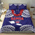 Samoa Black Saturday Bedding Set Samoa mo Samoa with Blue Ula Fala