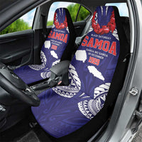 Samoa Black Saturday Car Seat Cover Samoa mo Samoa with Blue Ula Fala LT9 - Polynesian Pride