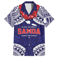 Samoa Black Saturday Hawaiian Shirt Samoa mo Samoa with Blue Ula Fala LT9 Blue - Polynesian Pride