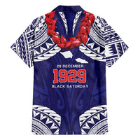 Samoa Black Saturday Hawaiian Shirt Samoa mo Samoa with Blue Ula Fala LT9 - Polynesian Pride