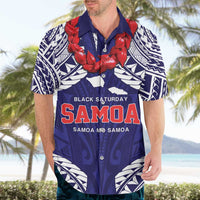 Samoa Black Saturday Hawaiian Shirt Samoa mo Samoa with Blue Ula Fala LT9 - Polynesian Pride