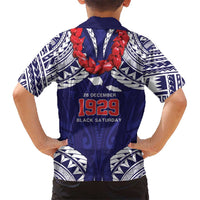 Samoa Black Saturday Hawaiian Shirt Samoa mo Samoa with Blue Ula Fala LT9 - Polynesian Pride