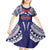 Samoa Black Saturday Kid Short Sleeve Dress Samoa mo Samoa with Blue Ula Fala