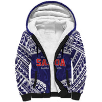 Samoa Black Saturday Sherpa Hoodie Samoa mo Samoa with Blue Ula Fala LT9 Unisex Blue - Polynesian Pride
