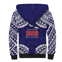 Samoa Black Saturday Sherpa Hoodie Samoa mo Samoa with Blue Ula Fala LT9 - Polynesian Pride
