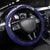 Samoa Black Saturday Steering Wheel Cover Samoa mo Samoa with Blue Ula Fala