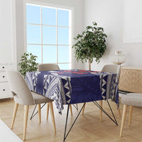 Samoa Black Saturday Tablecloth Samoa mo Samoa with Blue Ula Fala LT9 - Polynesian Pride