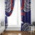 Samoa Black Saturday Window Curtain Samoa mo Samoa with Blue Ula Fala