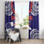 Samoa Black Saturday Window Curtain Samoa mo Samoa with Blue Ula Fala