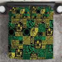 Cook Islands Mere Kiritimiti Bedding Set Pacific Patchwork Xmas Vibes LT9 Green - Polynesian Pride