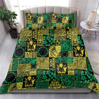 Cook Islands Mere Kiritimiti Bedding Set Pacific Patchwork Xmas Vibes LT9 - Polynesian Pride