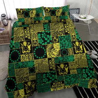 Cook Islands Mere Kiritimiti Bedding Set Pacific Patchwork Xmas Vibes LT9 - Polynesian Pride