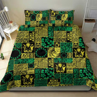 Cook Islands Mere Kiritimiti Bedding Set Pacific Patchwork Xmas Vibes LT9 - Polynesian Pride