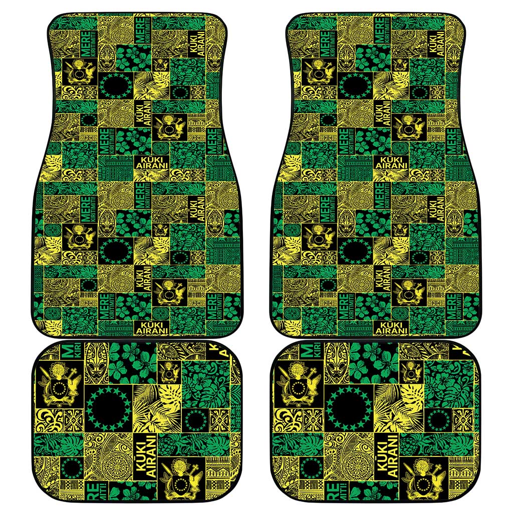 Cook Islands Mere Kiritimiti Car Mats Pacific Patchwork Xmas Vibes LT9 - Polynesian Pride