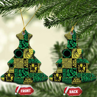 Cook Islands Mere Kiritimiti Ceramic Ornament Pacific Patchwork Xmas Vibes LT9 Christmas Tree Green - Polynesian Pride