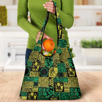 Cook Islands Mere Kiritimiti Grocery Bag Pacific Patchwork Xmas Vibes LT9 - Polynesian Pride