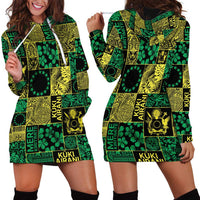 Cook Islands Mere Kiritimiti Hoodie Dress Pacific Patchwork Xmas Vibes LT9 - Polynesian Pride