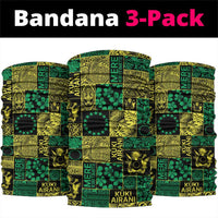 Cook Islands Mere Kiritimiti Neck Gaiter Pacific Patchwork Xmas Vibes LT9 package One Size: 25*50cm Green - Polynesian Pride