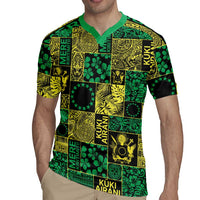 Cook Islands Mere Kiritimiti Rugby Jersey Pacific Patchwork Xmas Vibes LT9 - Polynesian Pride