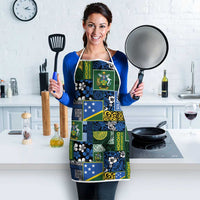 Solomon Islands Meri Kirihimete Apron Pacific Patchwork Xmas Vibes LT9 - Polynesian Pride