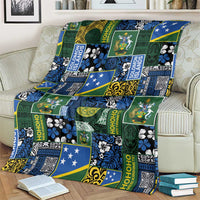 Solomon Islands Meri Kirihimete Blanket Pacific Patchwork Xmas Vibes LT9 - Polynesian Pride