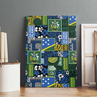 Solomon Islands Meri Kirihimete Canvas Wall Art Pacific Patchwork Xmas Vibes LT9 - Polynesian Pride
