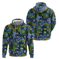Solomon Islands Meri Kirihimete Hoodie Pacific Patchwork Xmas Vibes LT9 - Polynesian Pride