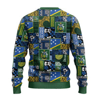 Solomon Islands Meri Kirihimete Ugly Christmas Sweater Pacific Patchwork Xmas Vibes LT9 - Polynesian Pride