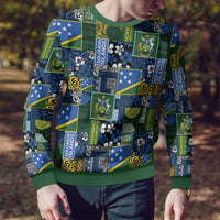Solomon Islands Meri Kirihimete Ugly Christmas Sweater Pacific Patchwork Xmas Vibes LT9 - Polynesian Pride