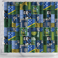 Solomon Islands Meri Kirihimete Shower Curtain Pacific Patchwork Xmas Vibes LT9 - Polynesian Pride