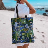 Solomon Islands Meri Kirihimete Tote Bag Pacific Patchwork Xmas Vibes LT9 - Polynesian Pride