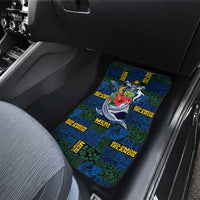 Solomon Islands Meri Kirihimete Car Mats Funny Santa Riding Shark LT9 - Polynesian Pride
