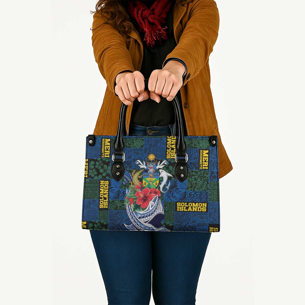 Solomon Islands Meri Kirihimete Leather Bag Funny Santa Riding Shark LT9 - Polynesian Pride