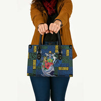 Solomon Islands Meri Kirihimete Leather Bag Funny Santa Riding Shark LT9 - Polynesian Pride