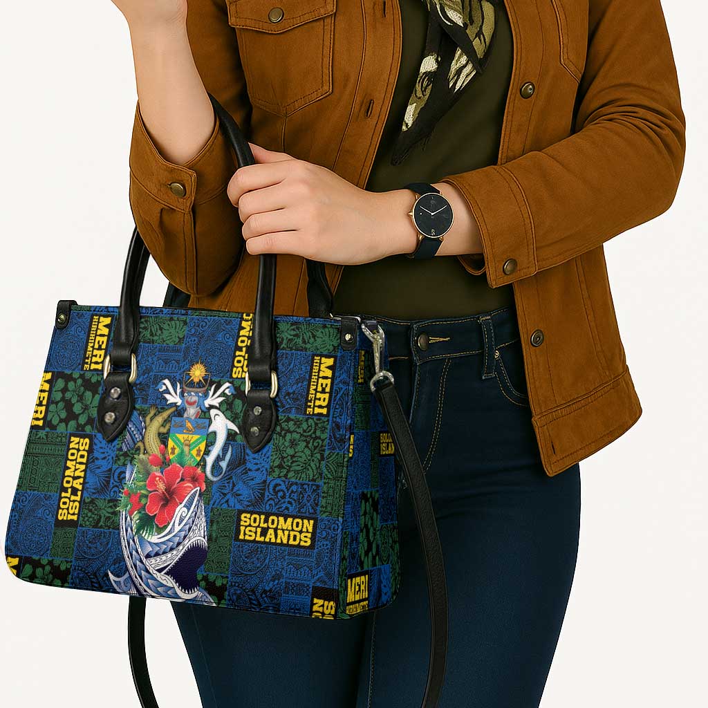 Solomon Islands Meri Kirihimete Leather Bag Funny Santa Riding Shark LT9 - Polynesian Pride